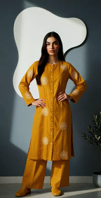 Sufaid Rib Lawn - Embroidered shirt - 2pc