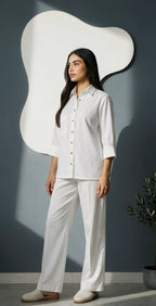 Sufaid Imported Wash and Wear -Stitched - Coord Set