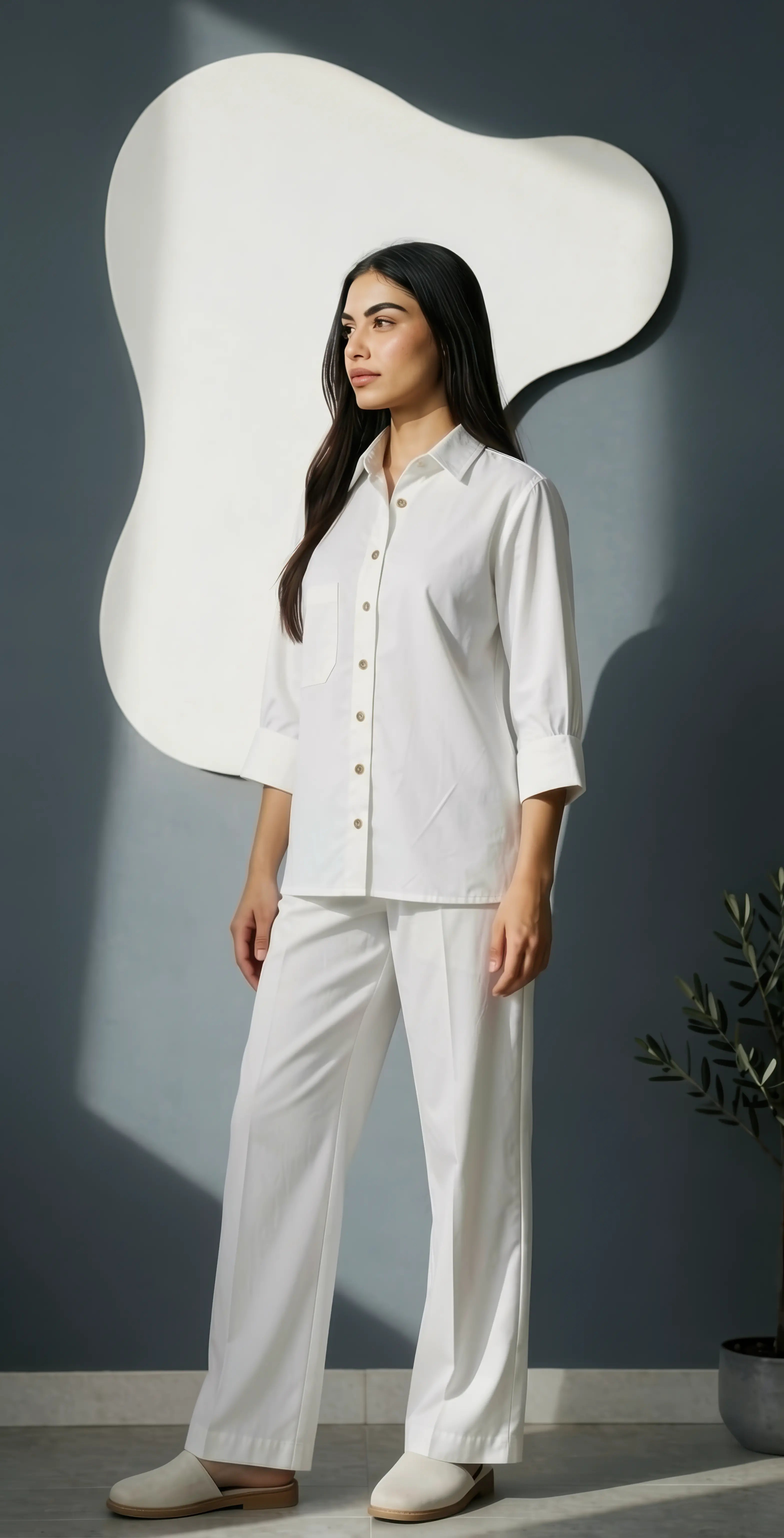 Sufaid Imported Wash and Wear -Stitched - Coord Set
