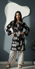 Sufaid Digital Lawn - Stitched 3pc