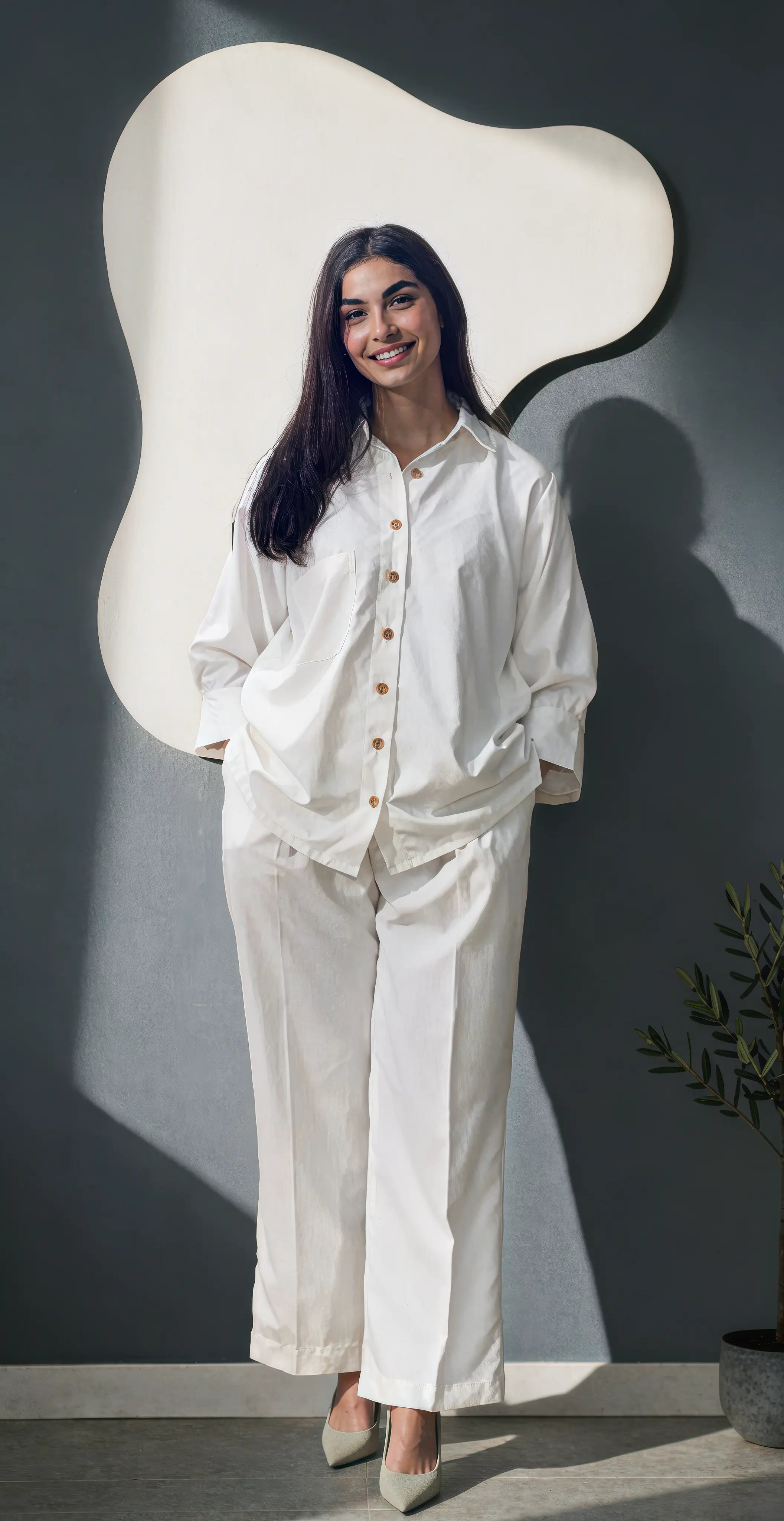 Sufaid Imported Wash and Wear -Stitched - Coord Set