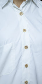 White Imported Wash and Wear Co-ord Set - Stitched