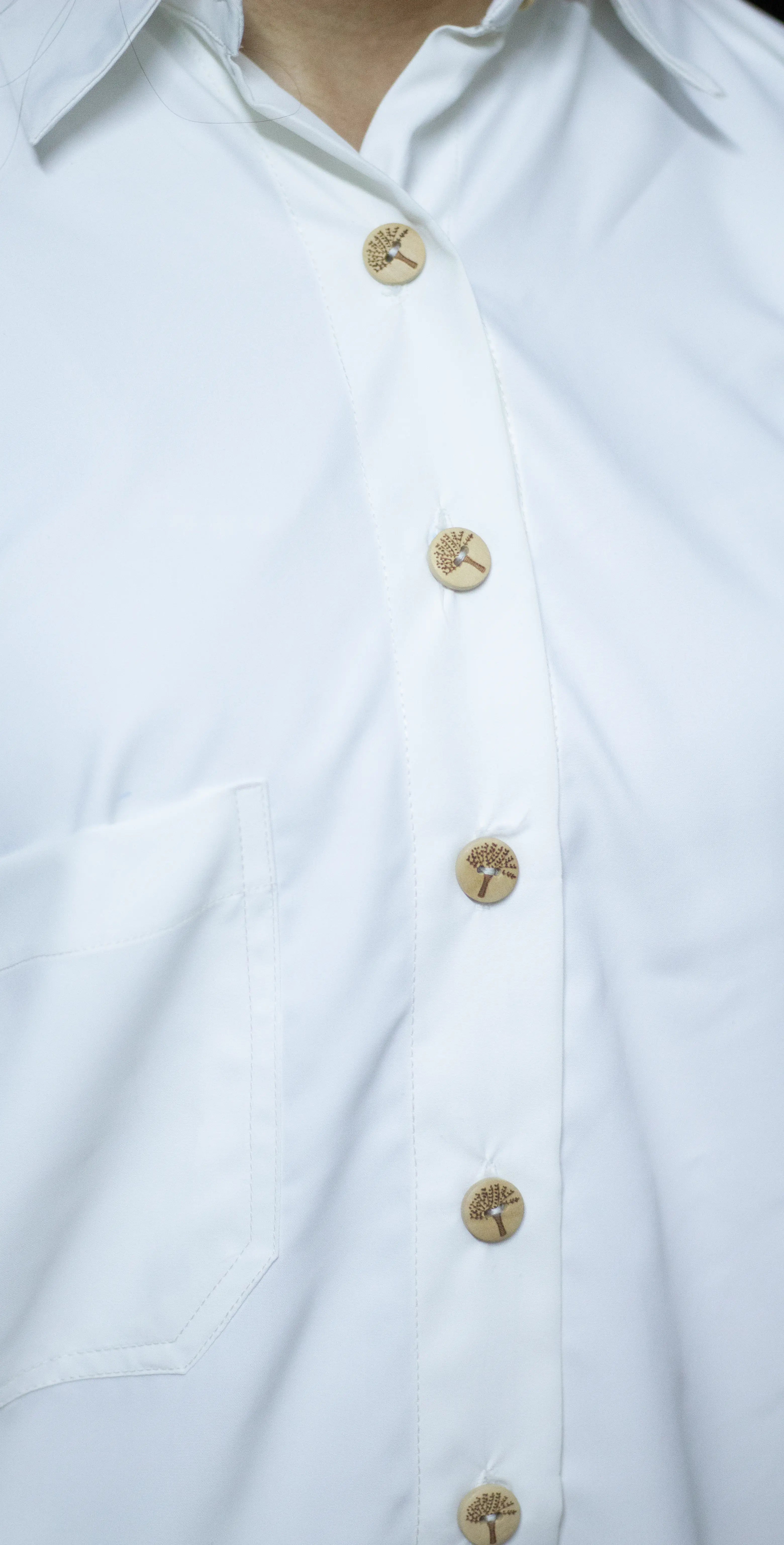 White Imported Wash and Wear Co-ord Set - Stitched