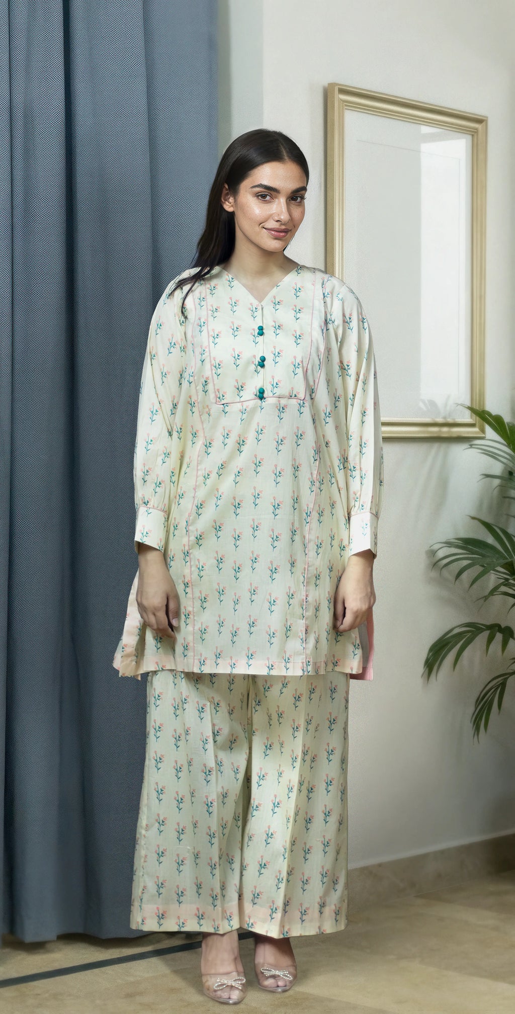 Ivory Cream Everyday Co-ord Set - Stitched