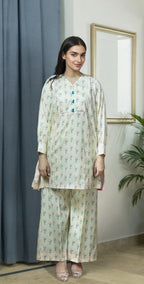 Ivory Cream Everyday Co-ord Set - Stitched