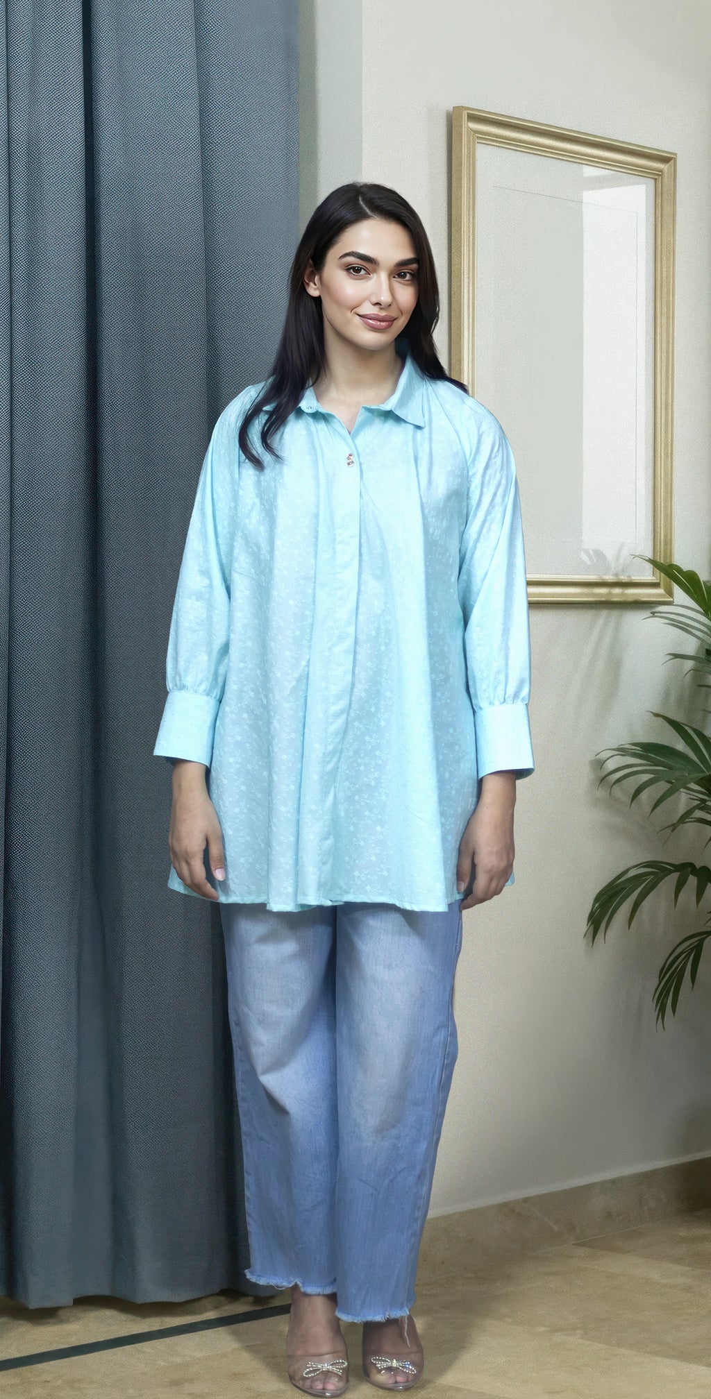 Ice Blue Chicken Kari Everyday Top - Stitched 1 Piece