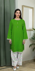 Everyday Parrot Green Kurta Set - Stitched