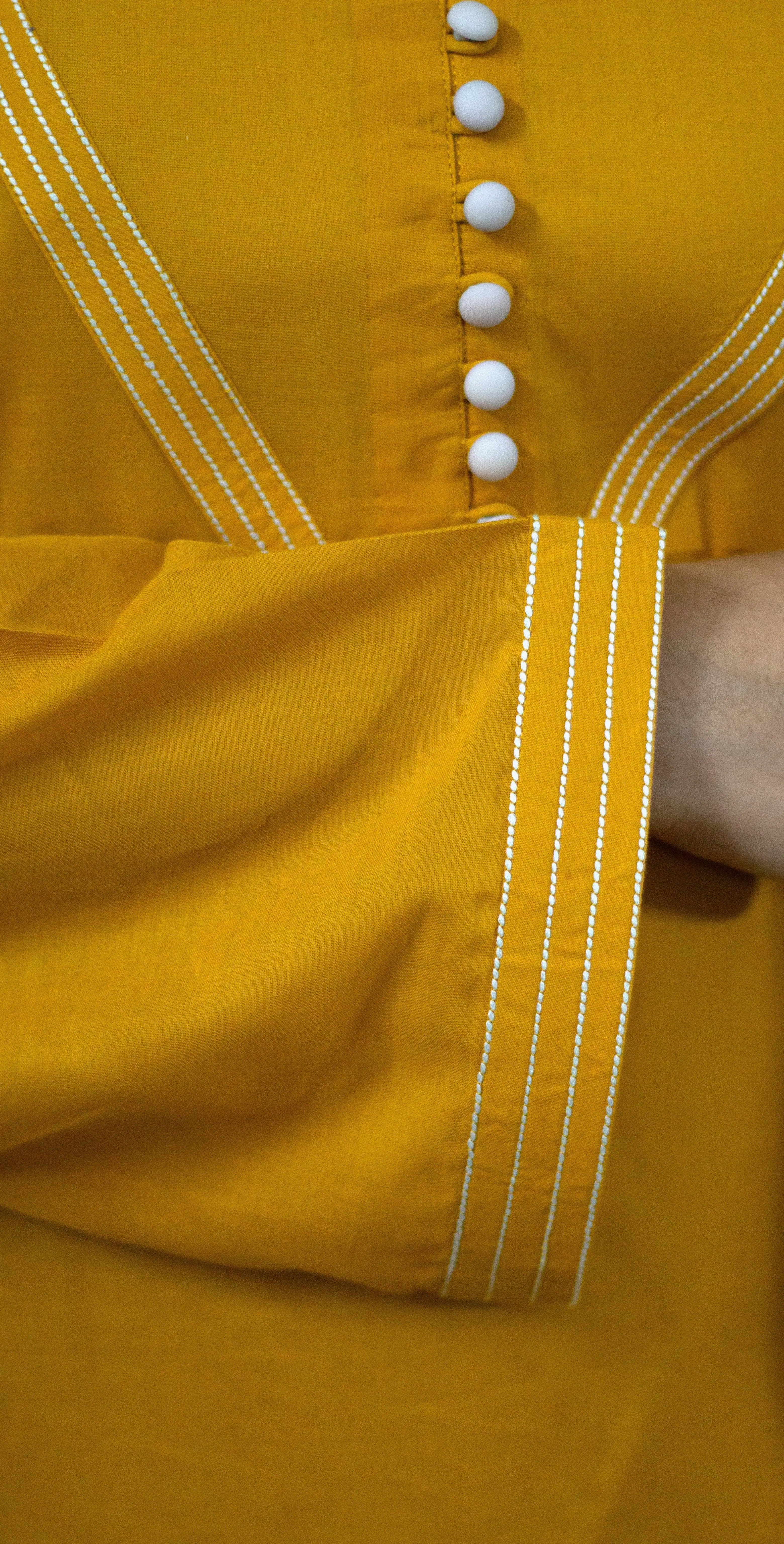 Everyday Mustard Solid Lawn – Stitched 2 Piece