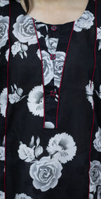 Black And White Digital Lawn -Stitched 2 Piece