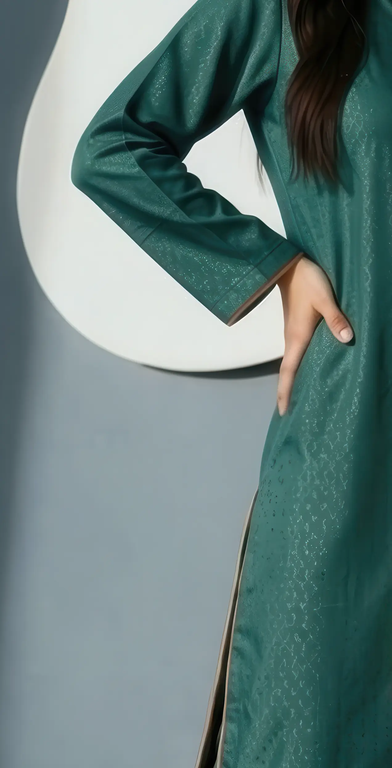 Sufaid Dobby Masoori -Stitched- Embroidered 3pc