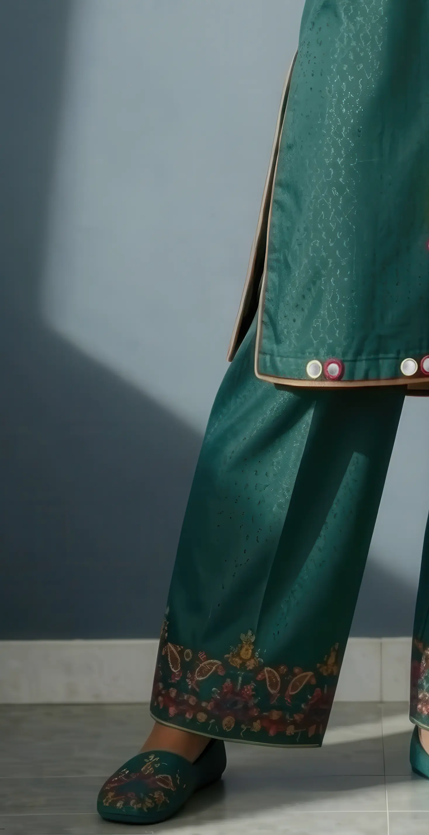 Sufaid Dobby Masoori -Stitched- Embroidered 3pc