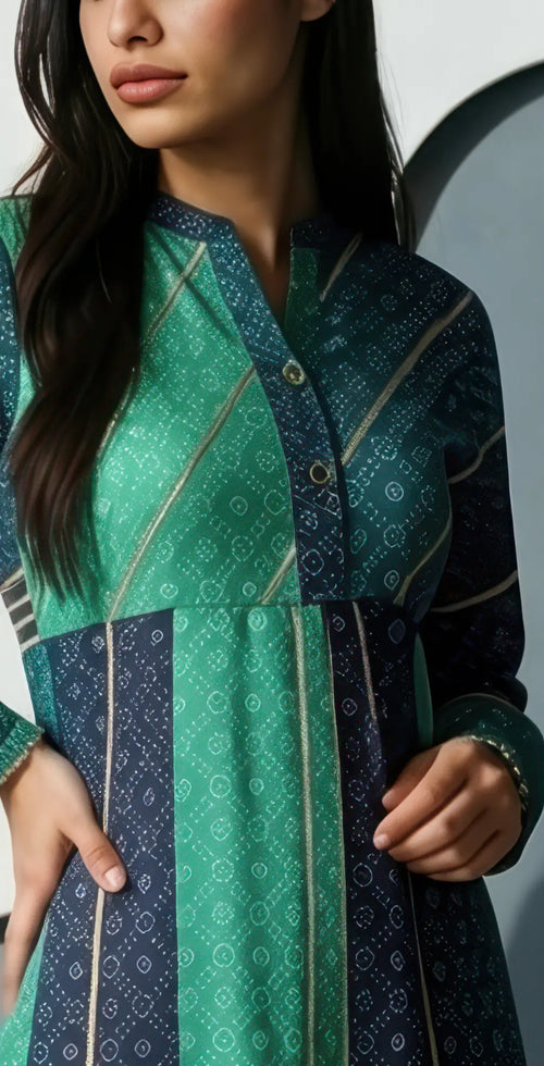 Sufaid Chunri - Stitched Long Frock 1 pc