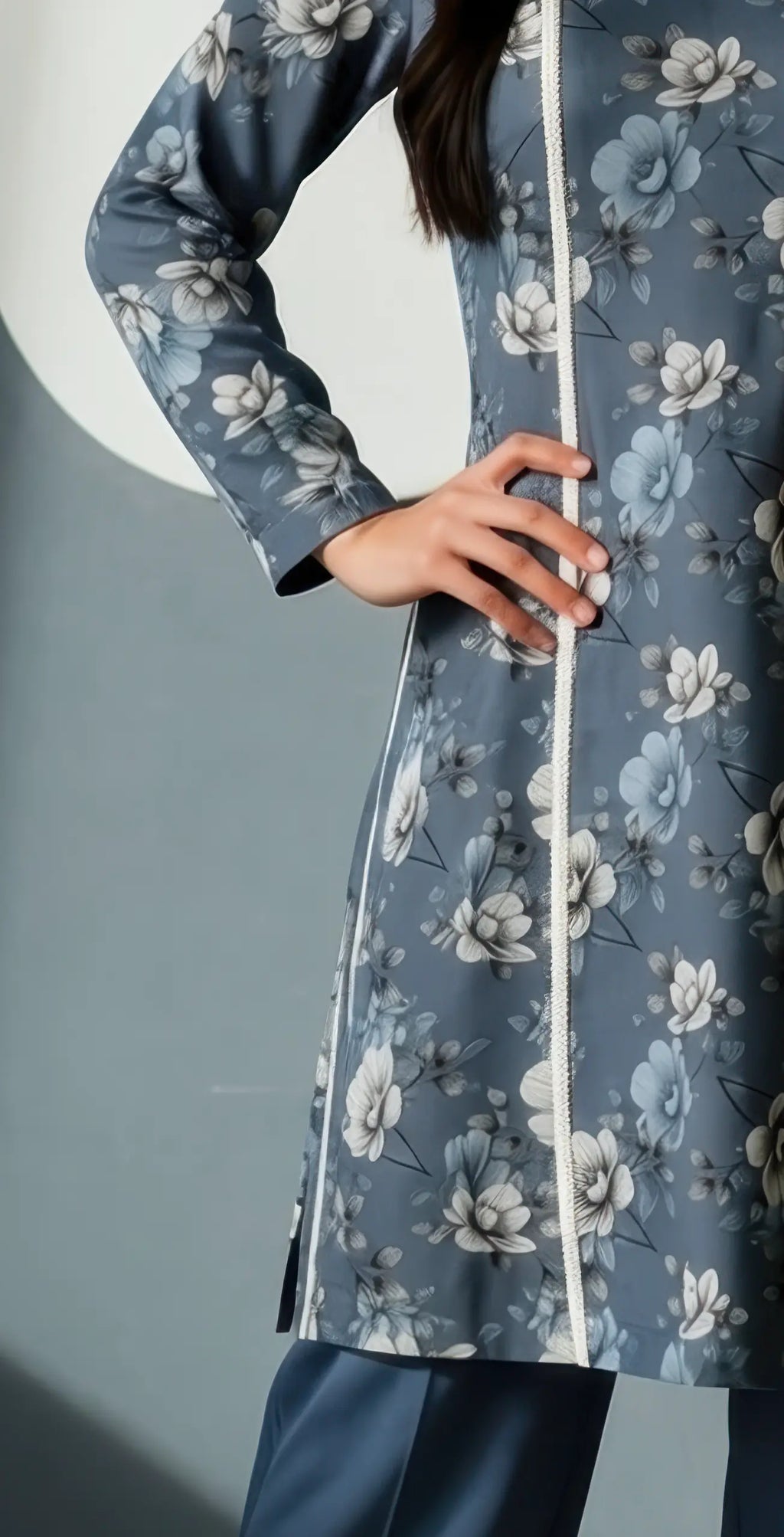 Sufaid Digital Lawn - Stitched 2 pc