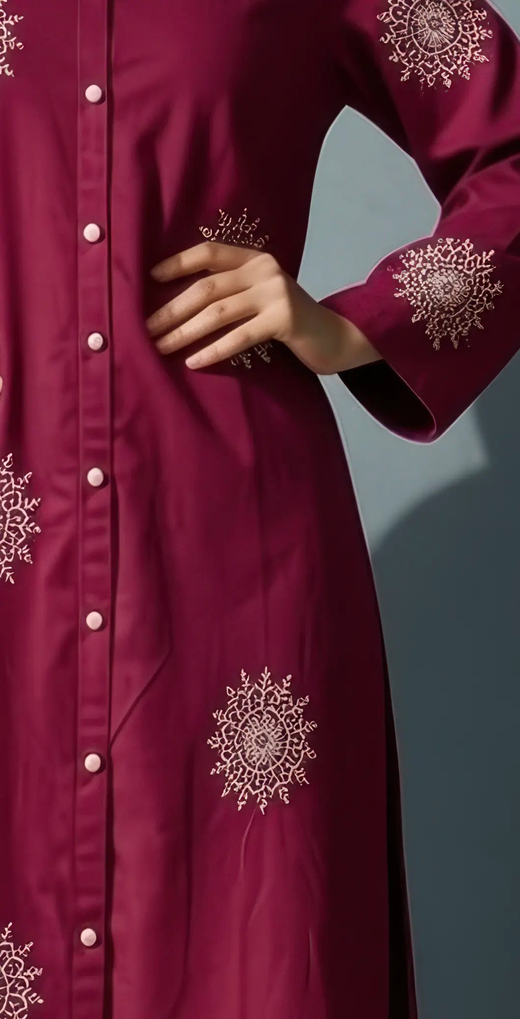 Sufaid Rib Lawn - Embroidered shirt - 2pc