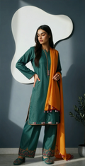 Sufaid Dobby Masoori -Stitched- Embroidered 3pc