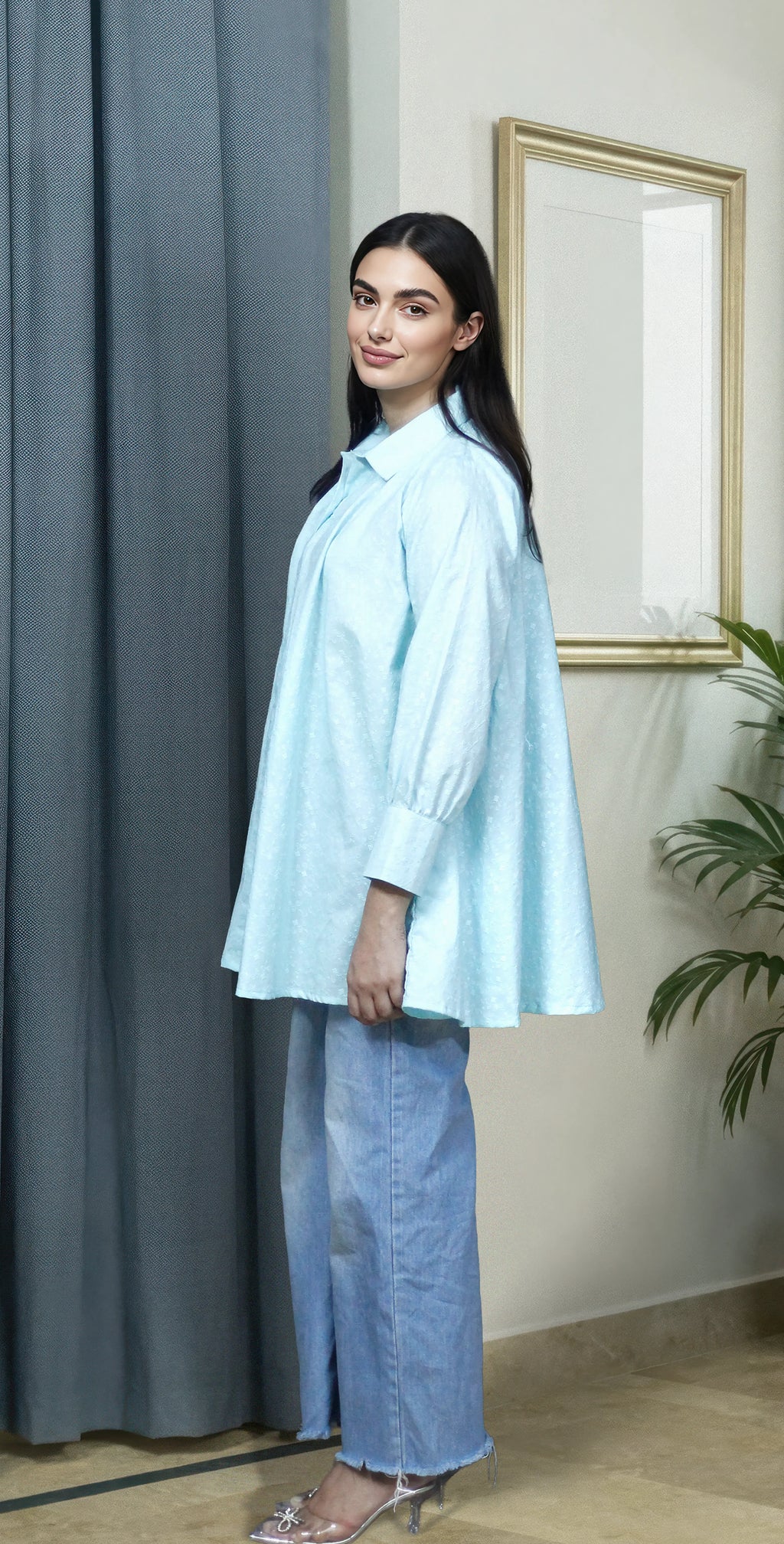 Ice Blue Chicken Kari Everyday Top - Stitched 1 Piece