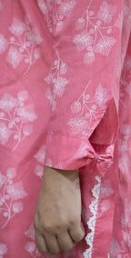 Peach Block Print Set – Stitched 2 Piece