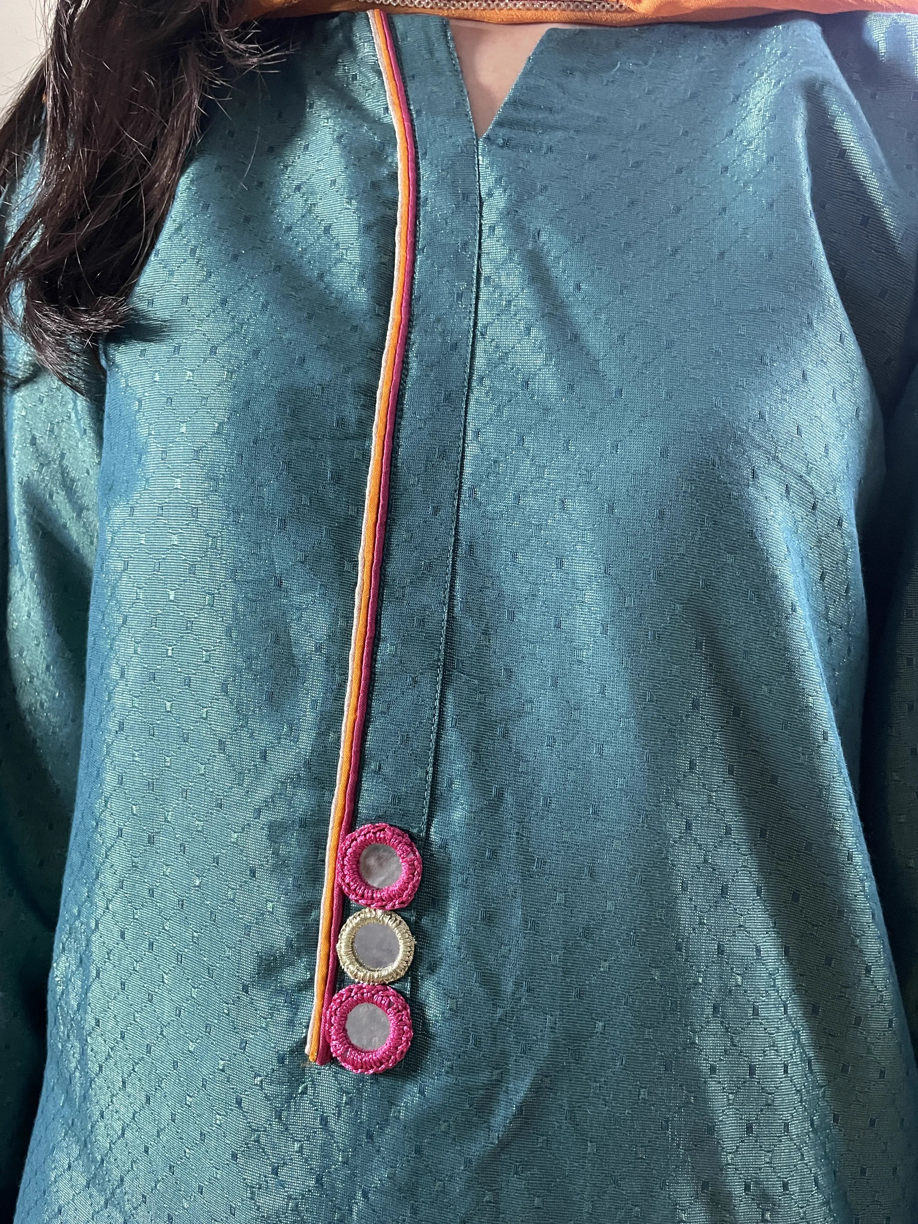 Sufaid Dobby Masoori -Stitched- Embroidered 3pc