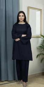 Everyday Black Solid Limited Edition- Stitched 2 piece