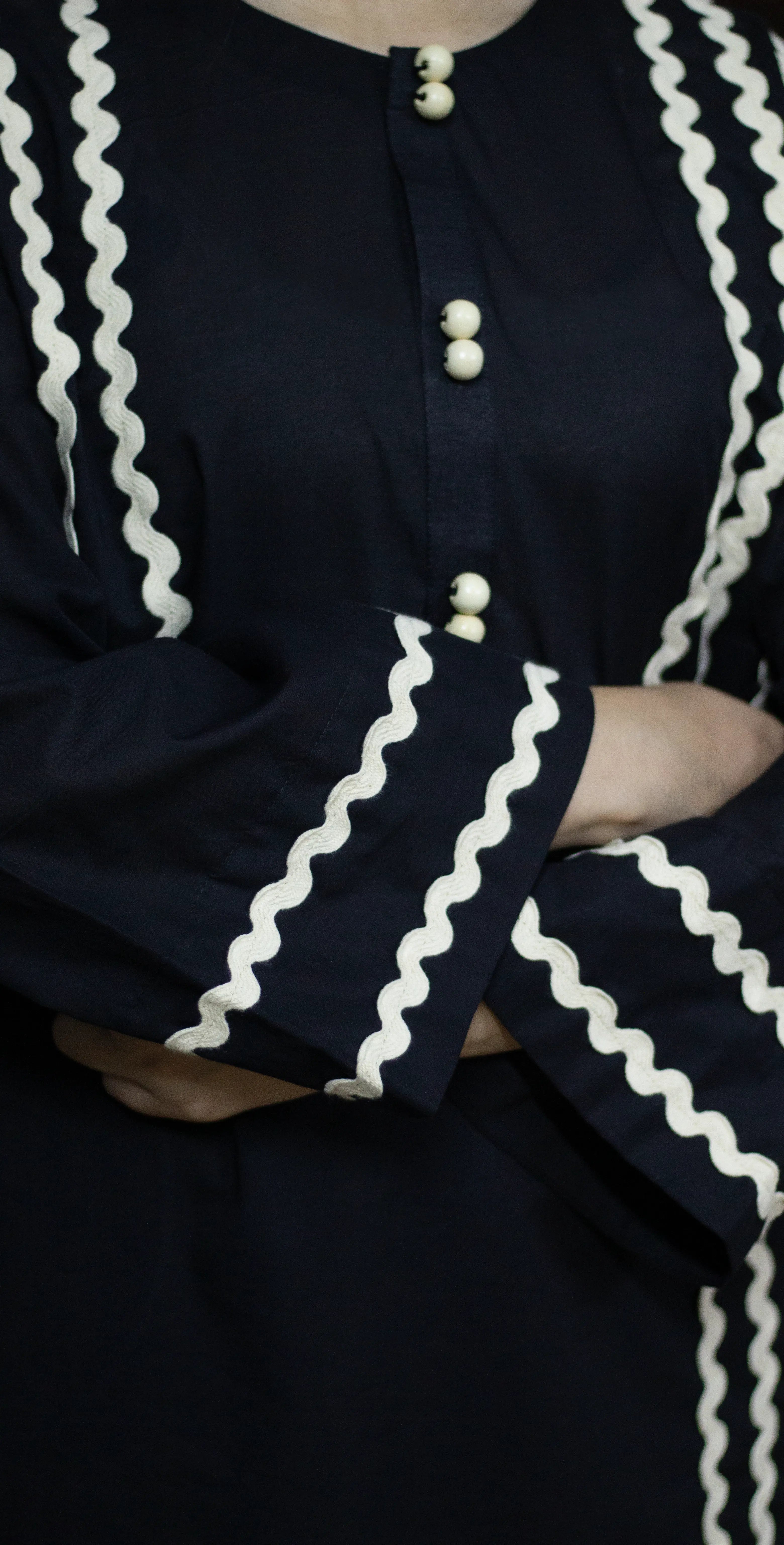 Black Premium Plain Lawn - Stitched 2Piece