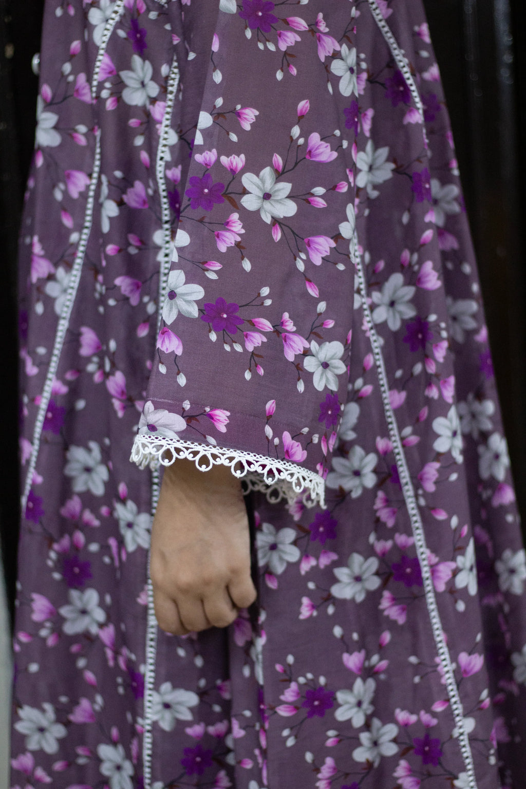 Mauve Purple Digital Lawn - Stitched 2 Piece