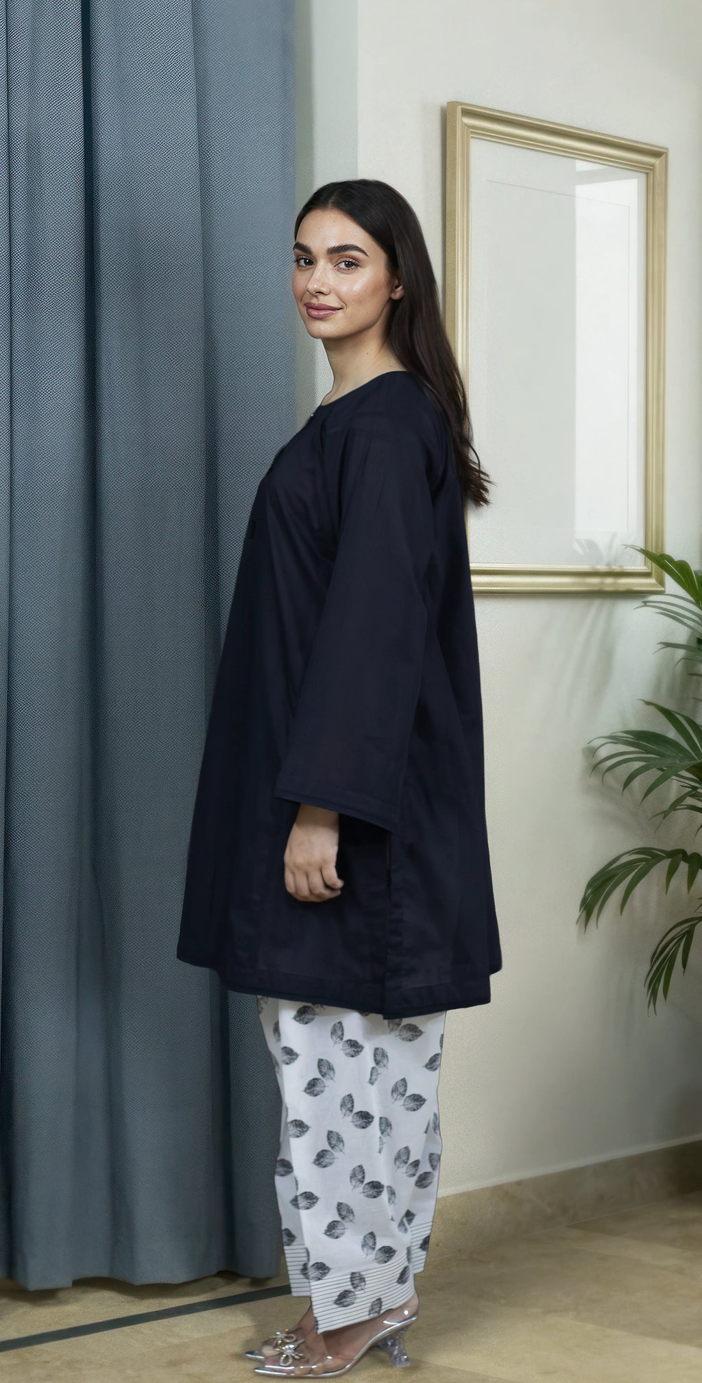 Everyday Black Kurta Set - Stitched 2 Piece