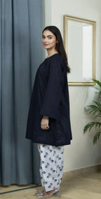 Everyday Black Kurta Set - Stitched 2 Piece