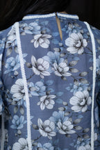 Grey Digital Lawn - Stitched 2 Piece