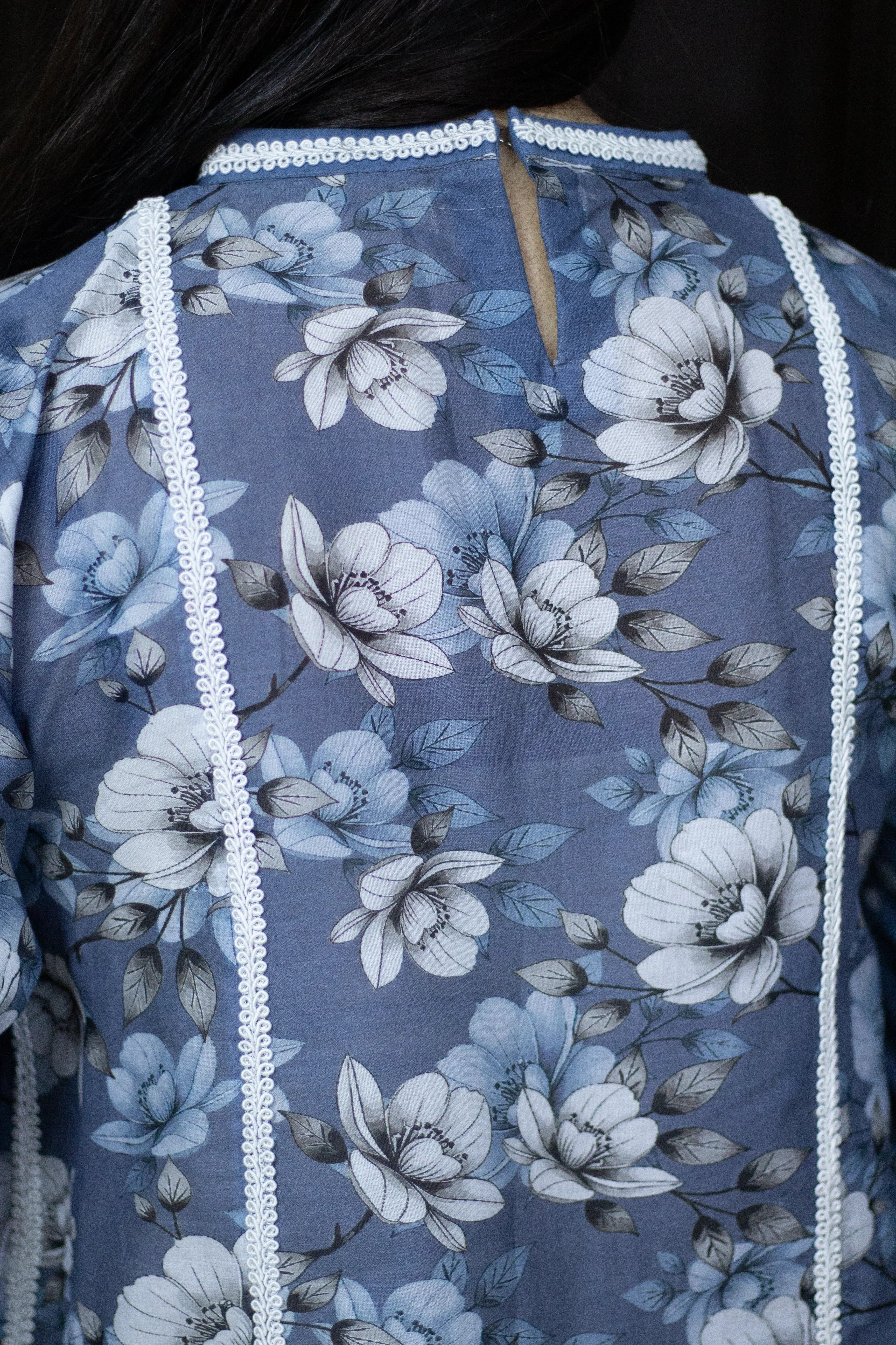Grey Digital Lawn - Stitched 2 Piece