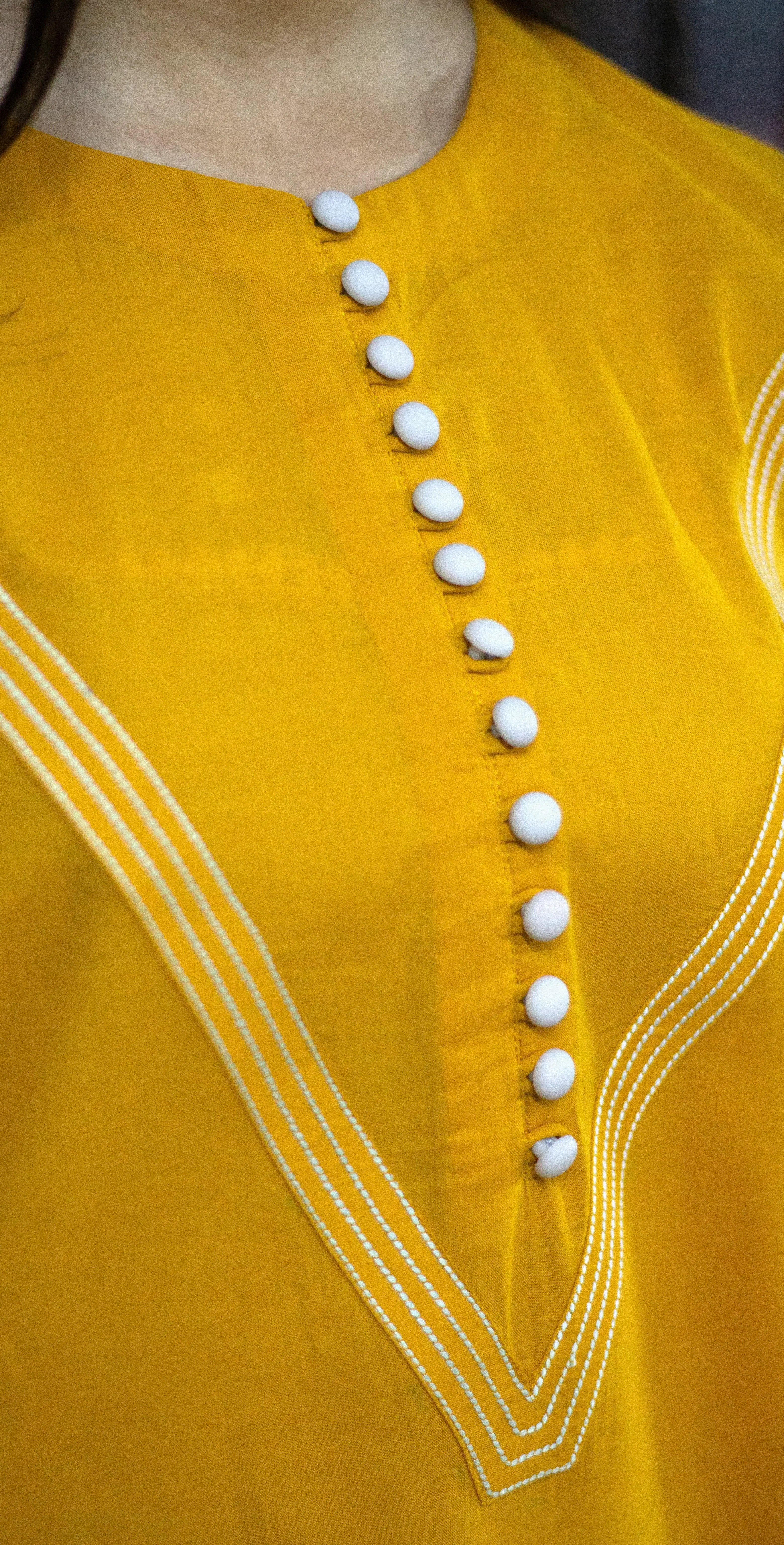 Everyday Mustard Solid Lawn – Stitched 2 Piece