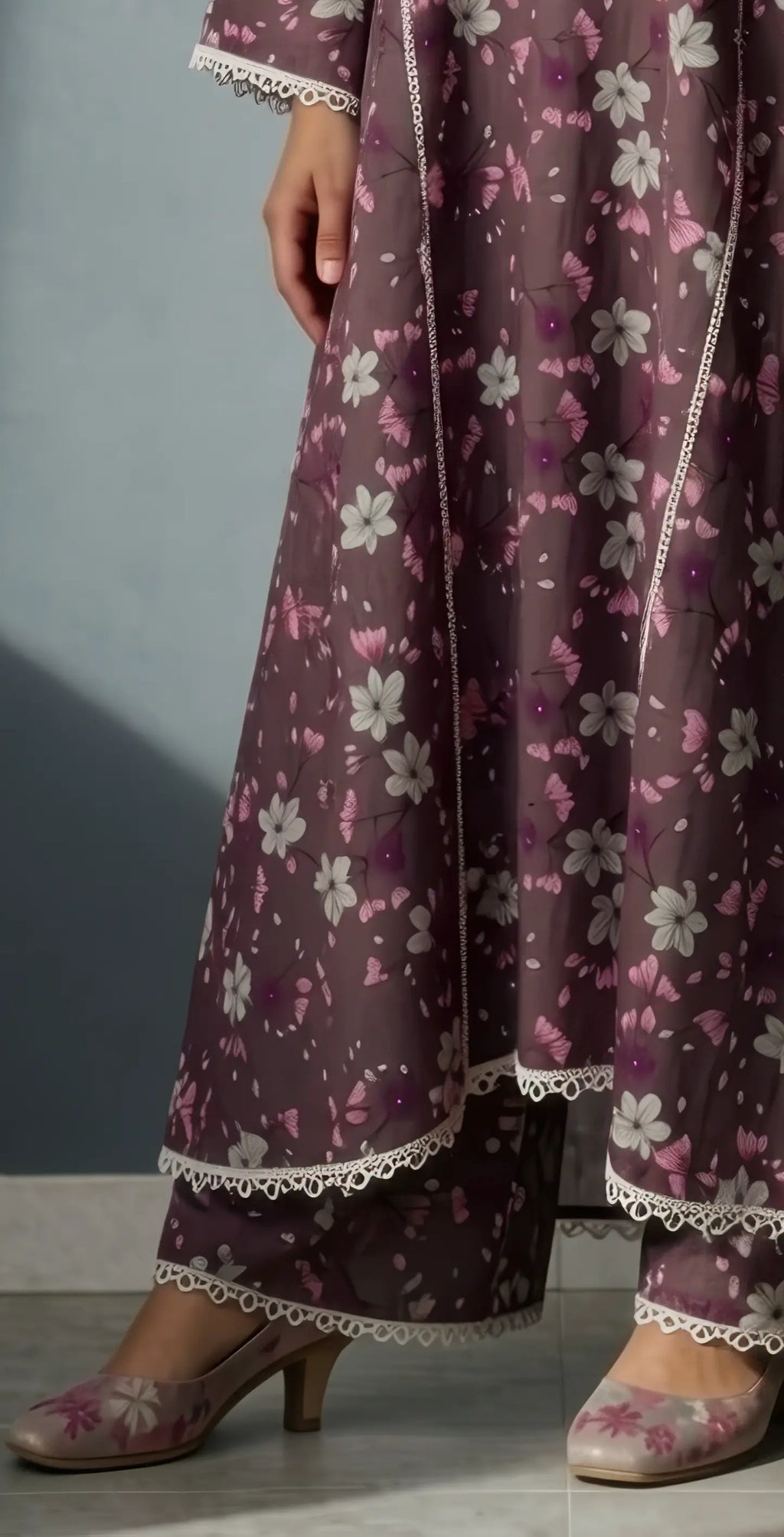 Sufaid Digital Lawn - Stitched 2 pc