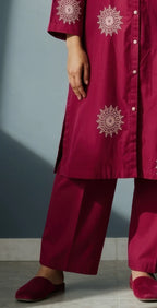 Sufaid Rib Lawn - Embroidered shirt - 2pc