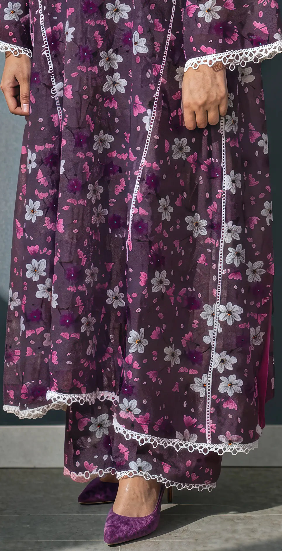 Sufaid Digital Lawn - Stitched 2 pc