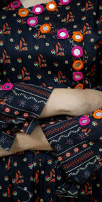 Black Premium Print Lawn  - Stitched 2 Piece