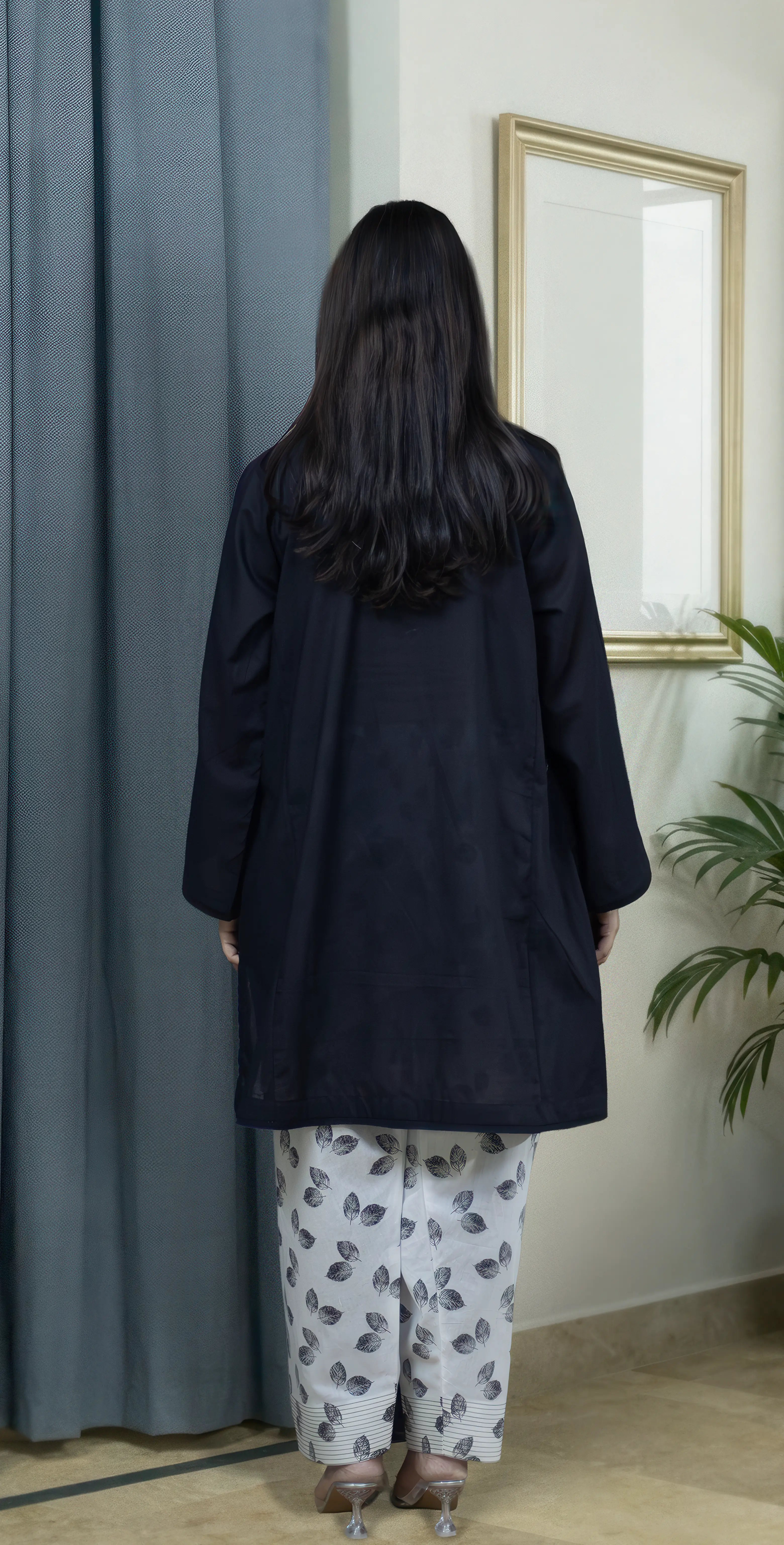 Everyday Black Kurta Set - Stitched 2 Piece