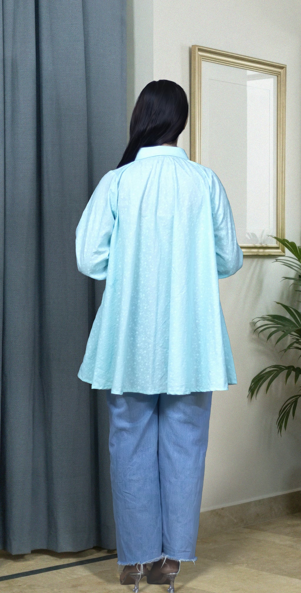 Ice Blue Chicken Kari Everyday Top - Stitched 1 Piece