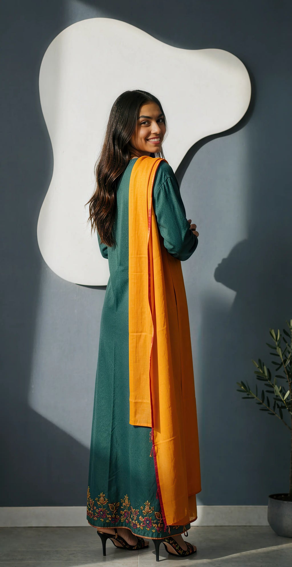 Sufaid Dobby Masoori -Stitched- Embroidered 3pc