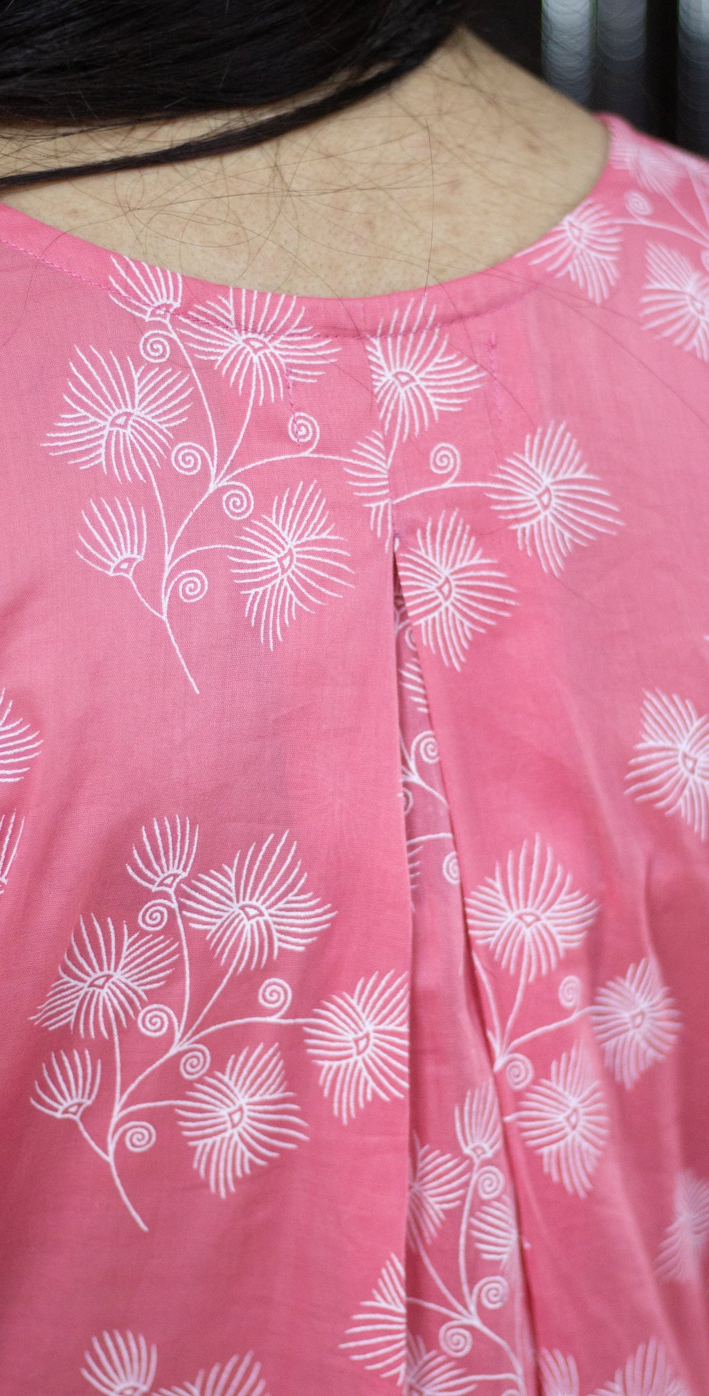 Peach Block Print Set – Stitched 2 Piece