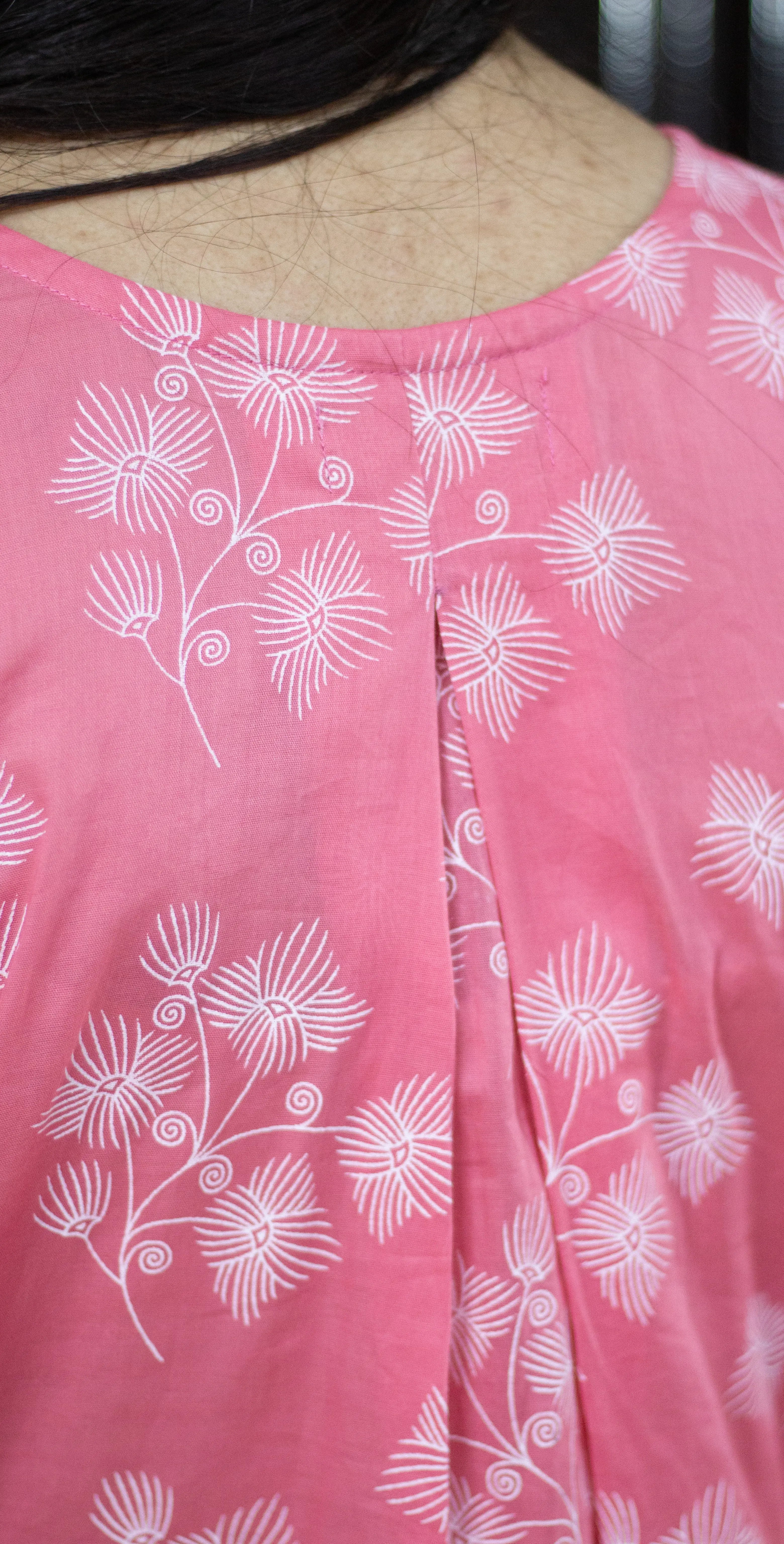 Peach Block Print Set – Stitched 2 Piece