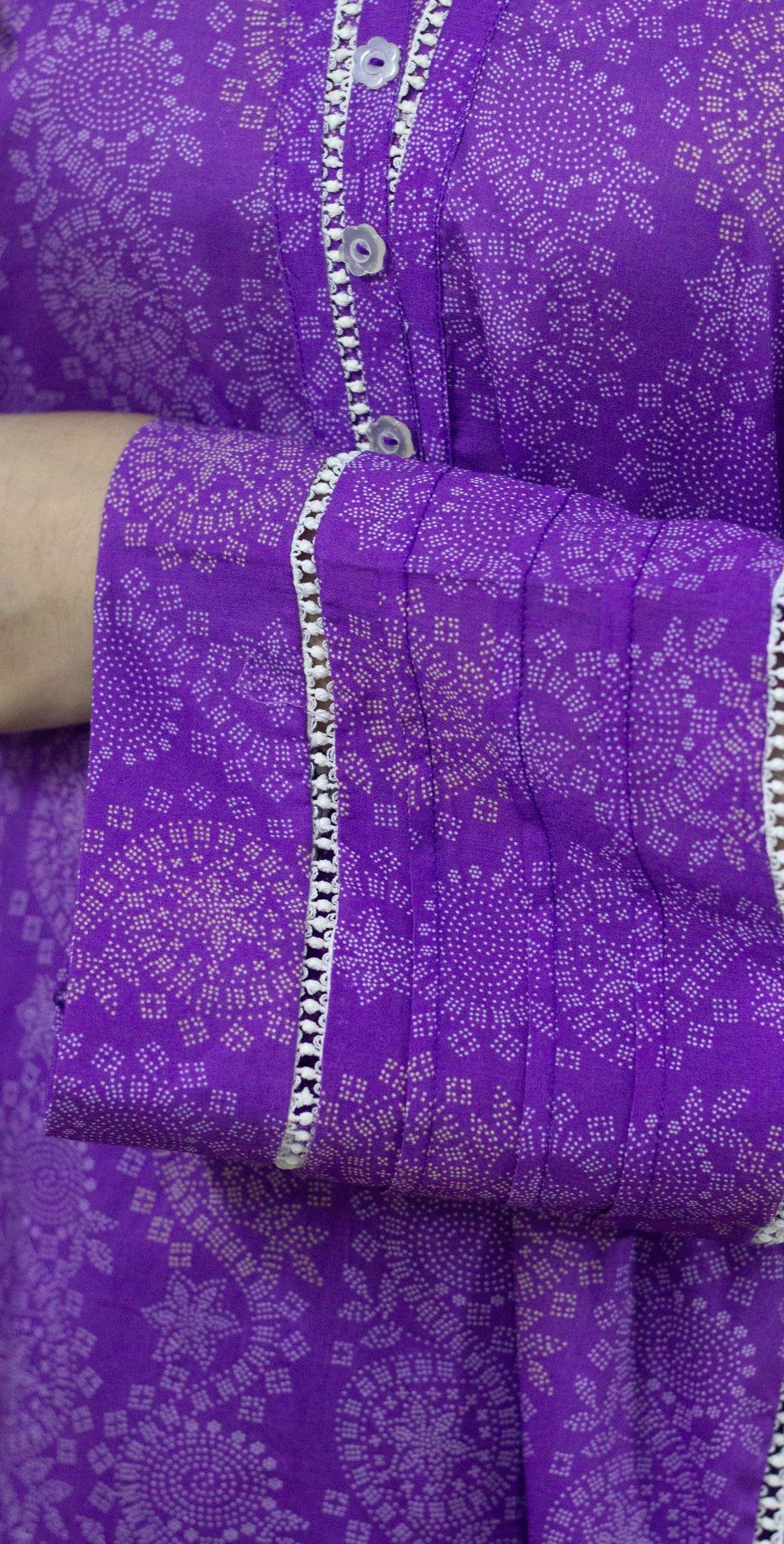 Purple Premium Print Lawn - Stitched 3 Piece