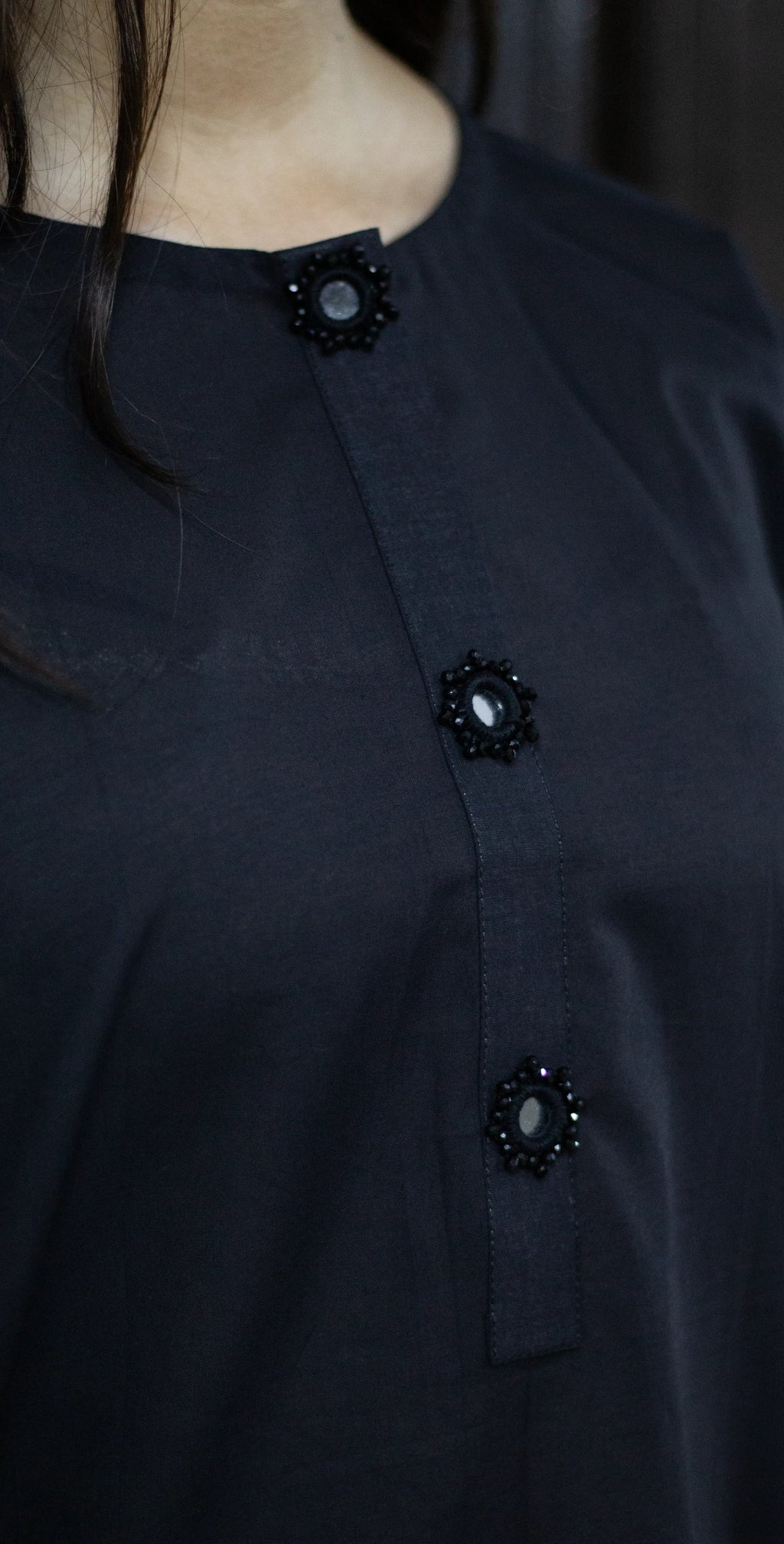 Everyday Black Kurta Set - Stitched 2 Piece