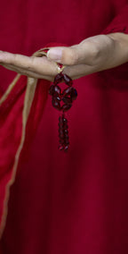 Maroon Red Chicken Kari - Stitched 3 Piece