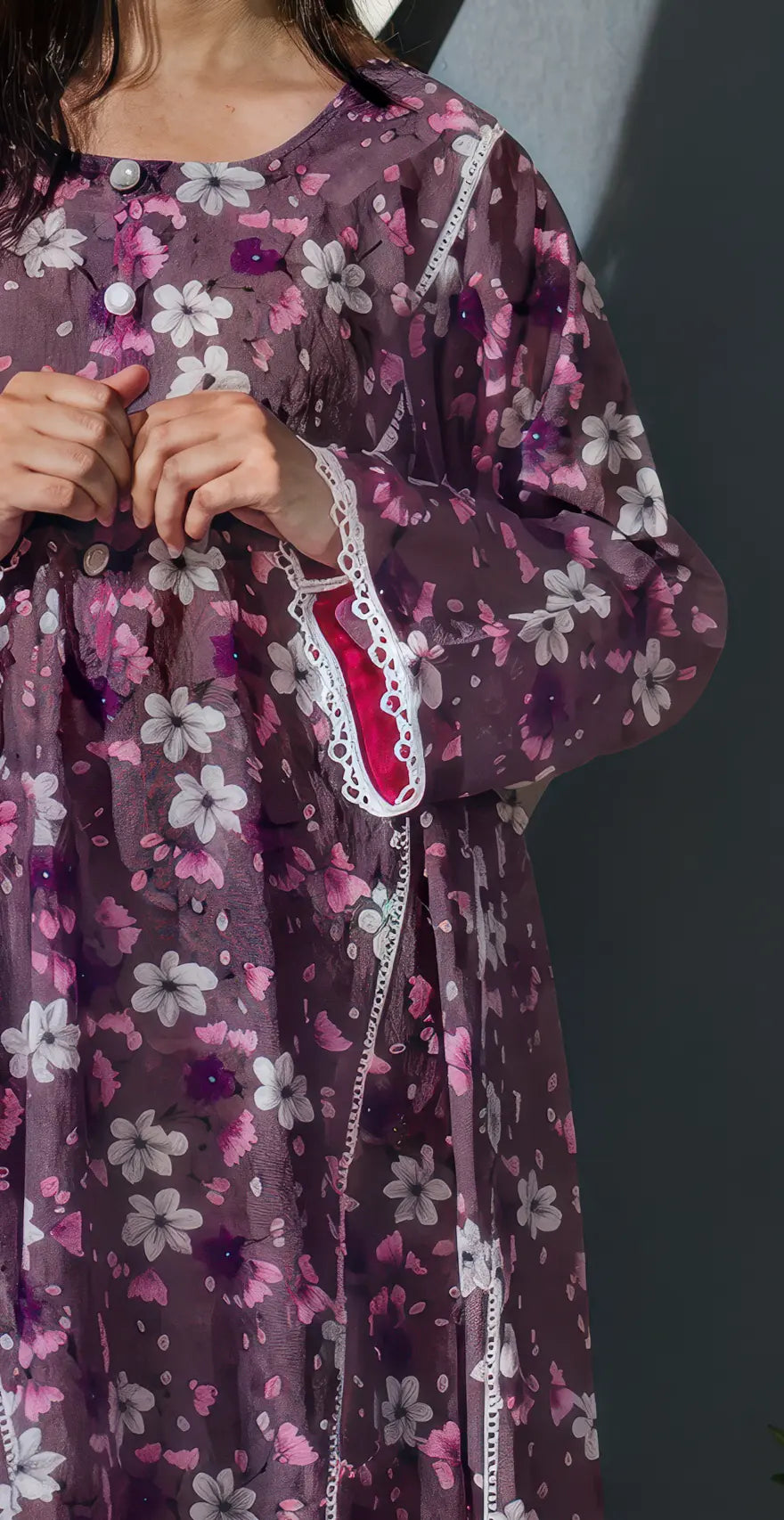 Sufaid Digital Lawn - Stitched 2 pc