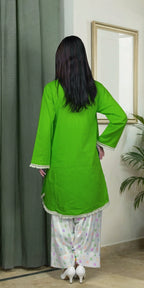 Everyday Parrot Green Kurta Set - Stitched
