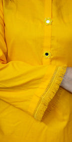 Everyday Yellow Kurta Set - Stitched