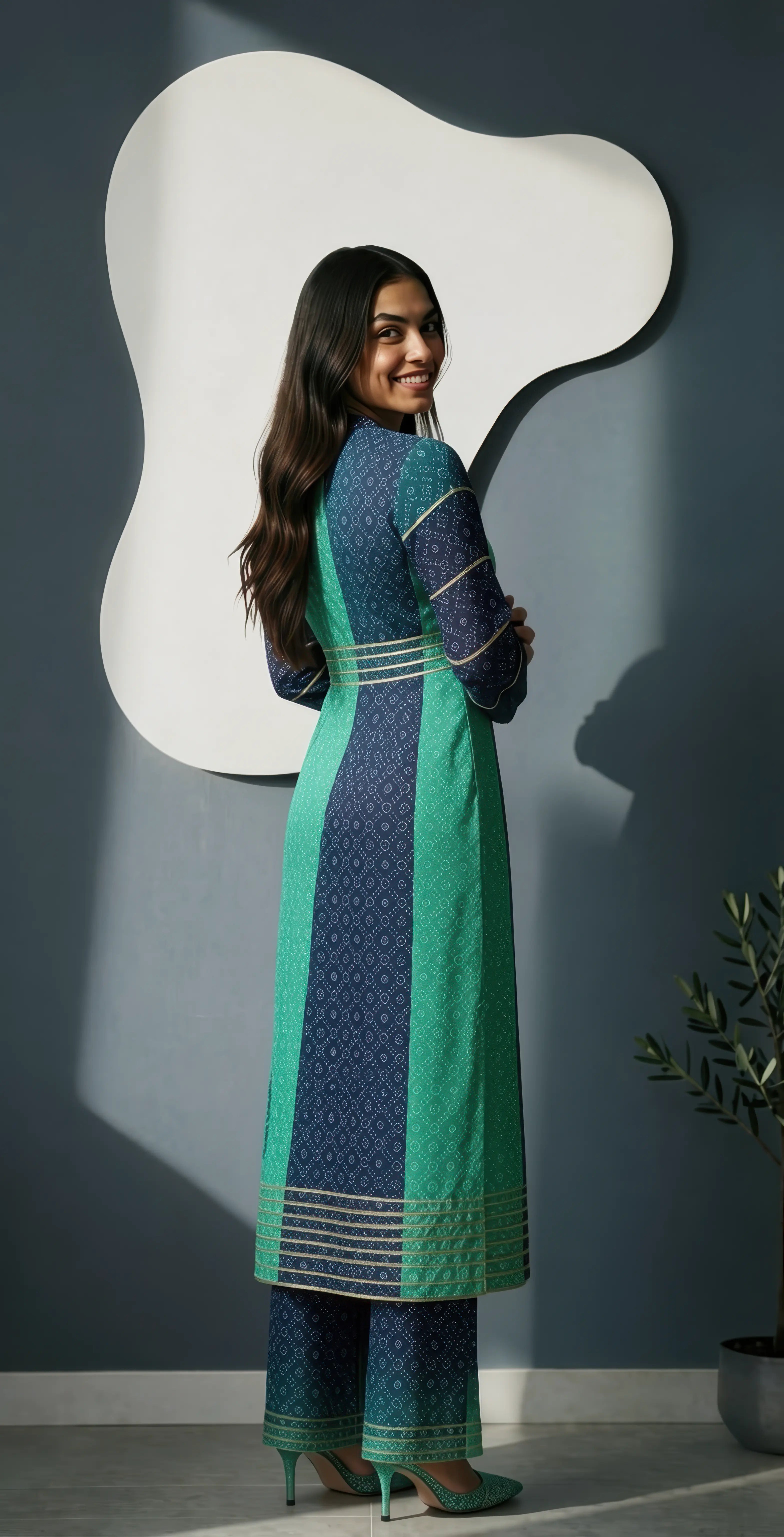 Sufaid Chunri - Stitched Long Frock 1 pc